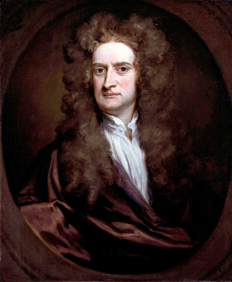 Isaac Newton por Godfrey Kneller